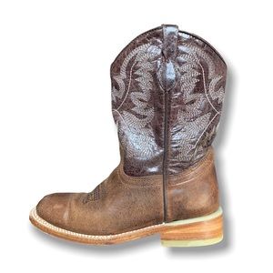 Veretta Kids Western Leather Boots Brown Tan
